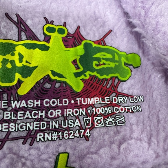 Sp5der Violet Purple Sweatpants authentic - Picture 14 of 14